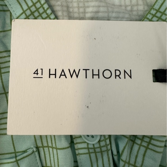 41 HAWTHORN Lany Knit Shirt Dress - Color Light Blue/Green - Size M - Picture 5 of 7